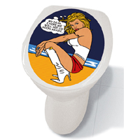 taart onvergeeflijk Cerebrum Toiletsticker PottSpot Toilet Sticker WC bril, aanbieding informatie prijs  foto