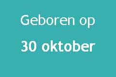 Geboren op 30 Oktober Verjaardag Beroemdheden Logo