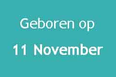 Geboren op 11 November Verjaardag Beroemdheden Logo