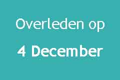 Beroemdheden Overleden 4 December Logo